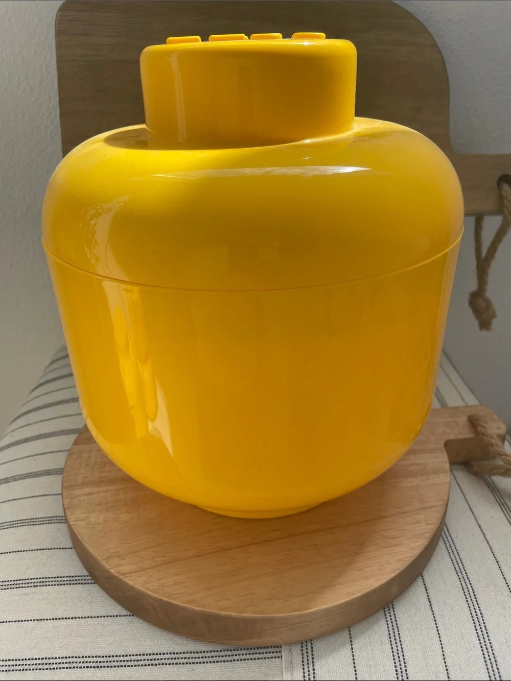 SALE! Large Lego Storage Playful Yellow Minifigure-Style Storage Jar ~11” Tall